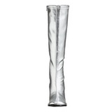 Silver Matte 7,5 cm GOGO-300 High Heeled Womens Boots for Men