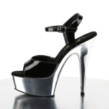 Silver chrome platform 15 cm DELIGHT-609 pleaser high heels shoes