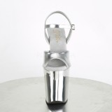 Silver chrome platform 20 cm XTREME-809TTG pleaser high heels shoes