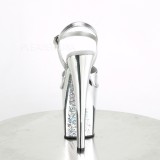 Silver chrome platform 20 cm XTREME-809TTG pleaser high heels shoes