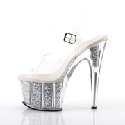 Silver glitter 18 cm Pleaser ADORE-708G Pole dancing sandals