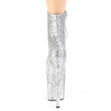 Silver glitter 20 cm FLAMINGO-1020GWR Exotic pole dance ankle boots