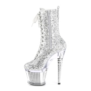 Silver glitter 20 cm SPECTATOR-1040G Exotic pole dance ankle boots