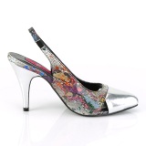 Slangenpatroon 10 cm DREAM-405 slingback pumps - travestie schoenen