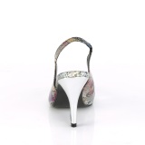 Slangenpatroon 10 cm DREAM-405 slingback pumps - travestie schoenen