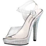 Strass steentjes 13 cm LIP-108DM damesschoenen met hoge hak