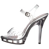 Strass steentjes 13 cm LIP-108SD sandalen met naaldhak