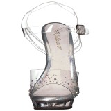 Strass steentjes 13 cm LIP-108SD sandalen met naaldhak