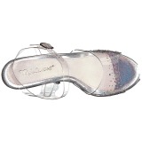 Strass steentjes 13 cm LIP-108SD sandalen met naaldhak