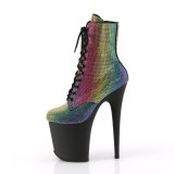 Strass steentjes boots 20 cm FLAMINGO-1020RS2 pleaser boots hoge hakken plateau