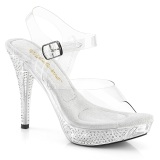 Transparant 11,5 cm ELEGANT-408-2 fabulicious poseerschoenen - fitness wedstrijd hakken