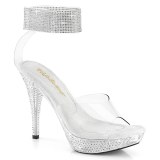 Transparant 11,5 cm ELEGANT-442 fabulicious poseerschoenen - fitness wedstrijd hakken