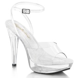 Transparant 13 cm COCKTAIL-506 plateau sandalen hoge hakken