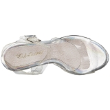 Transparant 13 cm COCKTAIL-508MG Plateau Sandalen met Hoge Hak