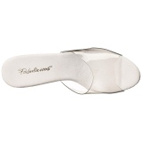 Transparant 13 cm Fabulicious LIP-101 Plateau Mules Hoge Hakken