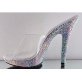 Transparant 13 cm LIP-101DM Mules Strass Hakken