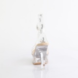 Transparant 13 cm MARTINI-505 Beige plateau sandalen hoge hakken
