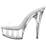 Transparant 15,5 cm Pleaser DELIGHT-601 Plateau Mules Schoenen