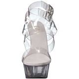 Transparant 15 cm DELIGHT-635 sandalen met naaldhak