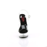 Transparant 15 cm EXCITE-608 paaldans schoenen met hoge hakken