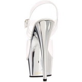 Transparant 15 cm Pleaser DELIGHT-608 High Heels Chroom Plateau