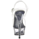 Transparant 15 cm Pleaser DELIGHT-608 Hoge Hakken Plateau