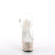 Transparant 18 cm ADORE-708MB paaldans schoenen met hoge hakken