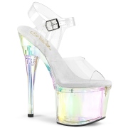 Transparant 18 cm ESTEEM-708RBP Hologram plateau hoge hakken