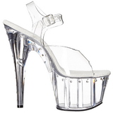 Transparant 18 cm Pleaser ADORE-708LS Hoge Hakken Plateau