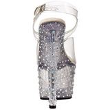 Transparant 18 cm STARDANCE-708 Strass Plateau Hoge Hakken