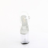 Transparant 20 cm CRAZE-808 pleaser hoge hakken pony plateau