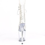 Transparant 20 cm FLAMINGO-1021C pole dance laarzen met hakken