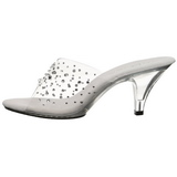 Transparant Strass 8 cm BELLE-301RS Hoge Mules Schoenen voor Mannen