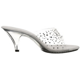 Transparant Strass 8 cm BELLE-301RS Hoge Mules Schoenen voor Mannen