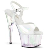 Transparant plateau 18 cm ADORE-709HT Witte sandalen hoge hakken