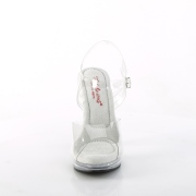 Transparante hakken 12,5 cm GLORY-508 Fabulicious sandalen hoge hakken plateau