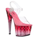 Transparante hakken 18 cm STARDUST-708T pleaser sandalen hoge hakken plateau