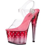 Transparante hakken 18 cm STARDUST-708T pleaser sandalen hoge hakken plateau