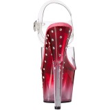 Transparante hakken 18 cm STARDUST-708T pleaser sandalen hoge hakken plateau