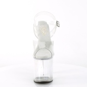 Transparante hakken 20 cm NAUGHTY-808 pleaser sandalen hoge hakken plateau
