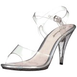 Transparent 10 cm CARESS-408MG High Heeled Evening Sandals