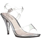 Transparent 10 cm CARESS-408MG High Heeled Evening Sandals