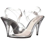 Transparent 10 cm CARESS-408MG High Heeled Evening Sandals