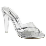 Transparent 11,5 cm CLEARLY-401R Plateau Women Mules Shoes