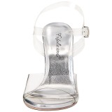 Transparent 11,5 cm CLEARLY-408MG High Heeled Evening Sandals
