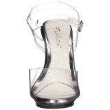 Transparent 12,5 cm POISE-508 high heeled sandals