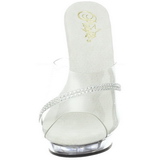 Transparent 13 cm Fabulicious LIP-101R Platform High Heel Mules