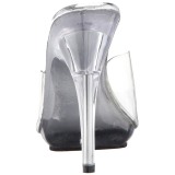 Transparent 13 cm Fabulicious POISE-501 womens mules shoes