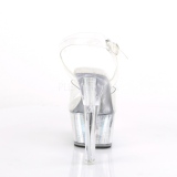 Transparent 15 cm FLASH-608CH led platform pole dance high heels shoes