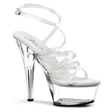 Transparent 15 cm KISS-206 Platform High Heels Shoes